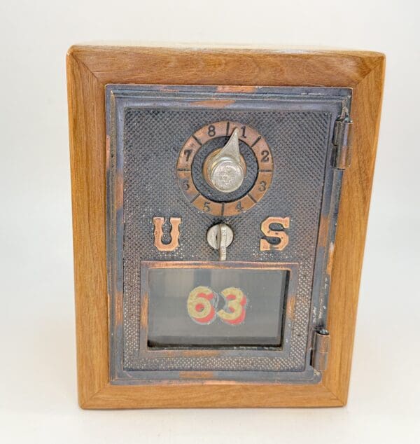 1906 Post Office Door Bank set in White and Red Oak