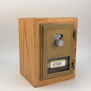 1980 Oak Mailbox Door Bank