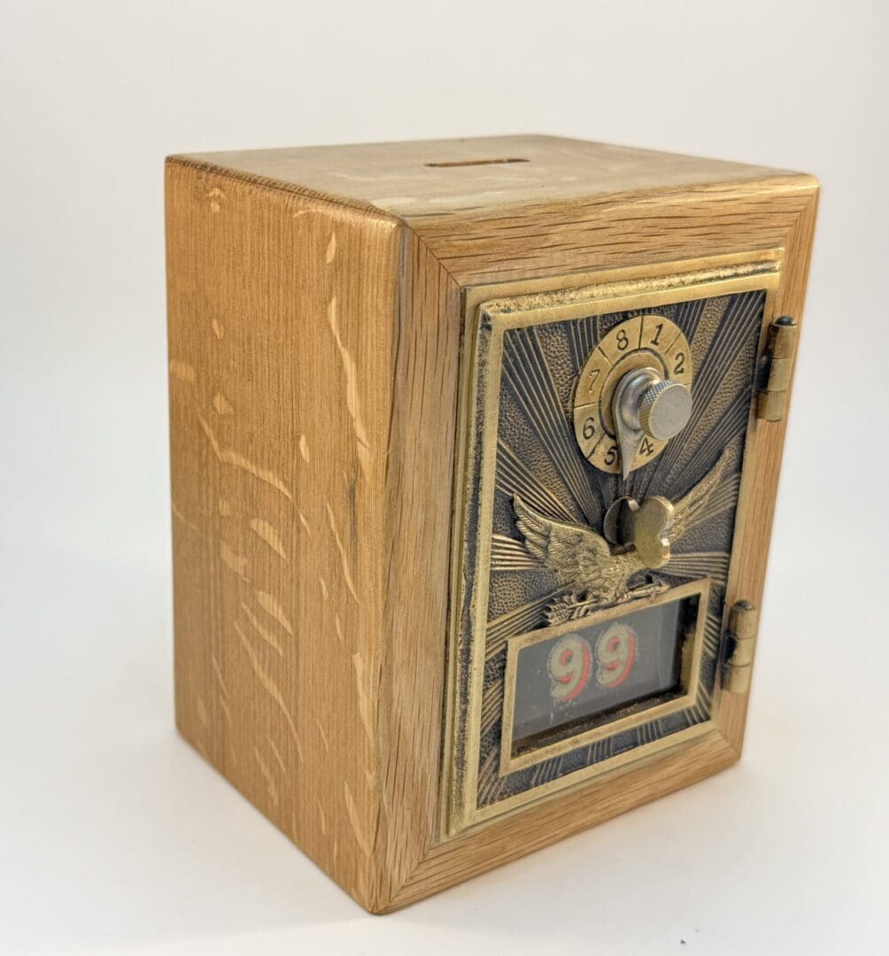 1906 Brass Eagle Old Post Office Door Bank