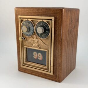 Dual Dial US Eagle Mailbox Door Bank circa 1920