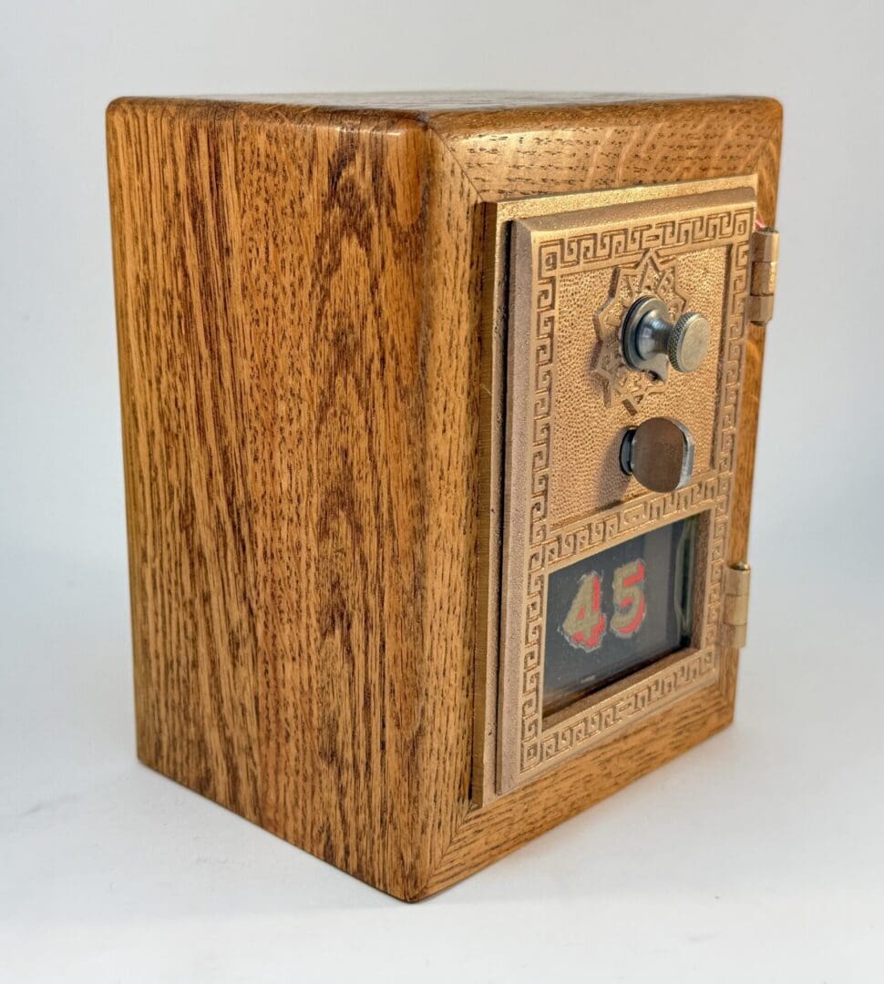 Salvaged Church Pew Mailbox Door Bank