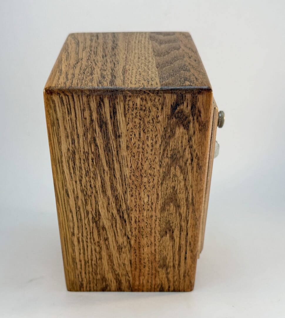 Salvaged Church Pew Mailbox Door Bank