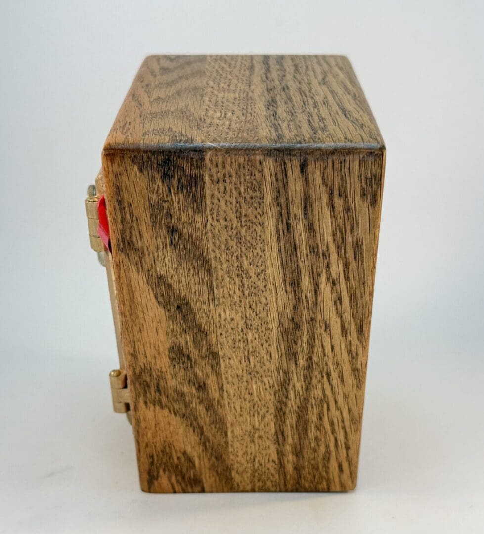 Salvaged Church Pew Mailbox Door Bank