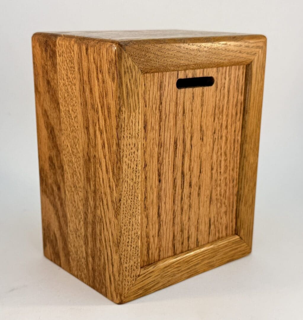 Salvaged Church Pew Mailbox Door Bank