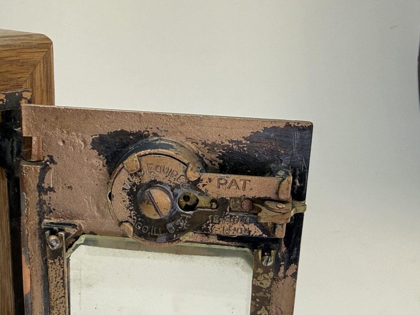 1902 Star Dial old Mailbox Door Bank