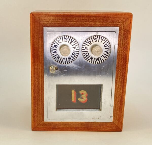 Corbin Dual Dial, Nickel Plated Post Office Door Bank circa 1950's #13 - Image 4