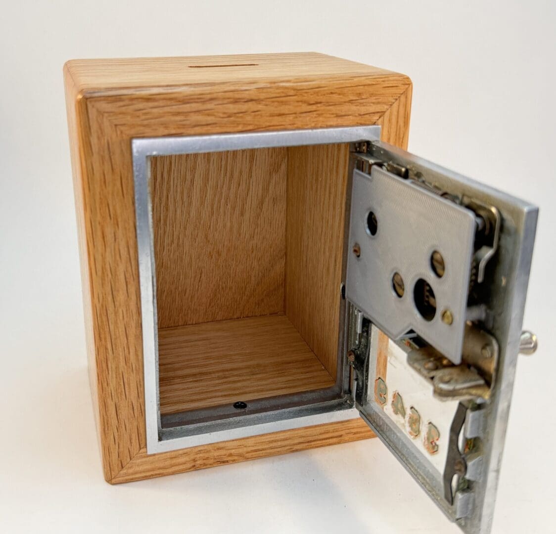 1950s Dual Dial Nickel Plated Mailbox Door Bank
