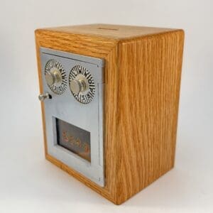 1950s Dual Dial Nickel Plated Mailbox Door Bank