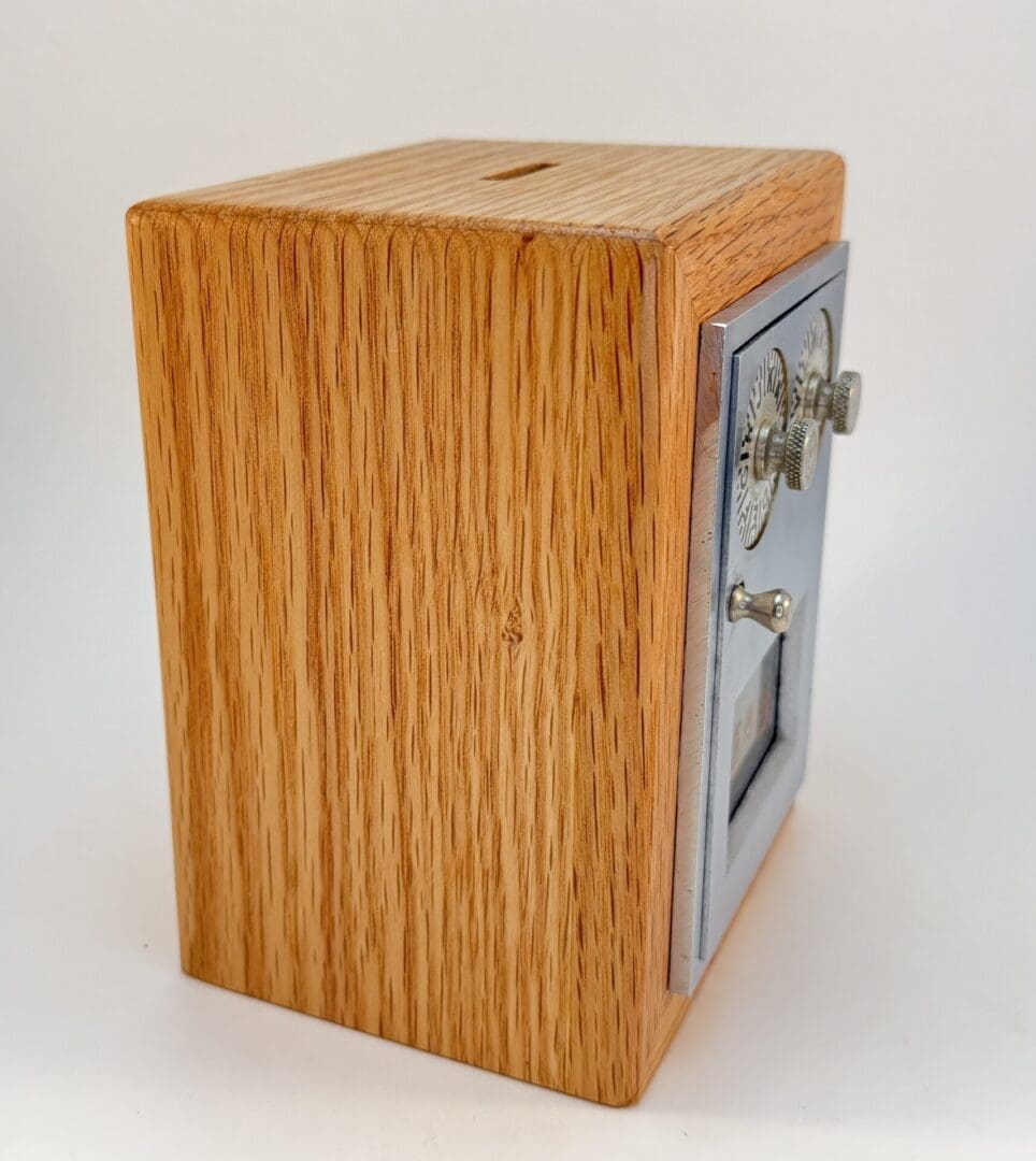 1950s Dual Dial Nickel Plated Mailbox Door Bank