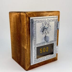 1959 Nickel Plate Bronze Post Office Door Bank