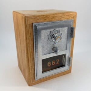 1962 Nickel Plated Bronze Mailbox Door Bank
