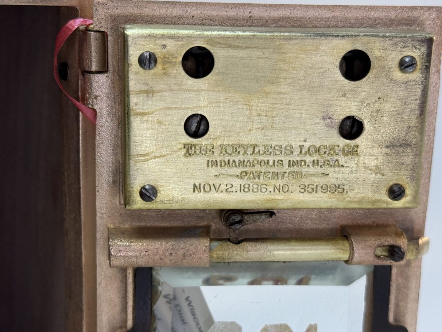 1886 Bronze Mailbox Door Lockbox
