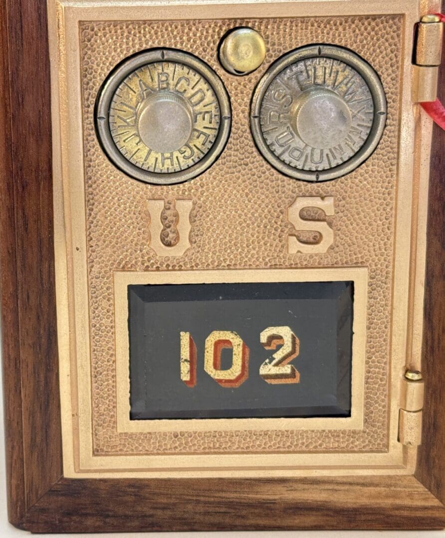 1886 Bronze Mailbox Door Lockbox